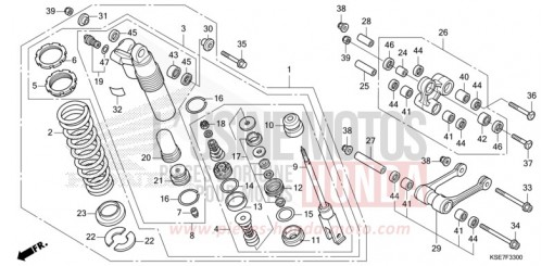 KISSEN, HINTEN CRF150RBN de 2022